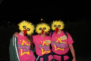 Gemma Ogden, Becky Ogden and Karyn Lockett walking in memory of Becky's husband Phil